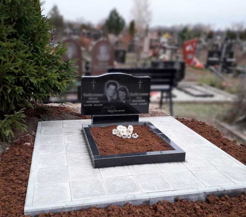 Пам'ятники гранітні, встановлення, укладання плитки, благоустрій