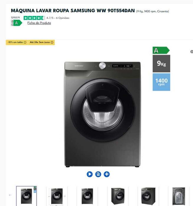 Máquina de lavar roupa samsung