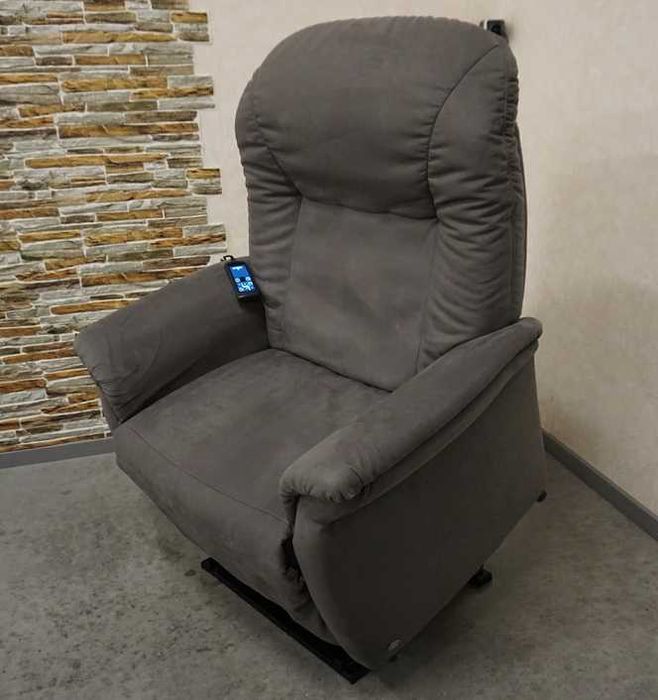 Fotel Elektryczny XXL Hukla Cumulus na Pilota Funkcja Pomocy Wstawania