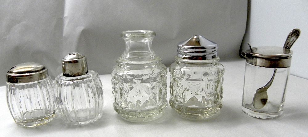 подарок набор стекло соль перец горчица винтаж