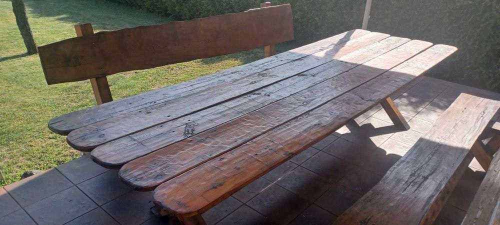 Zestaw mebli ogrodowych drewnianych
