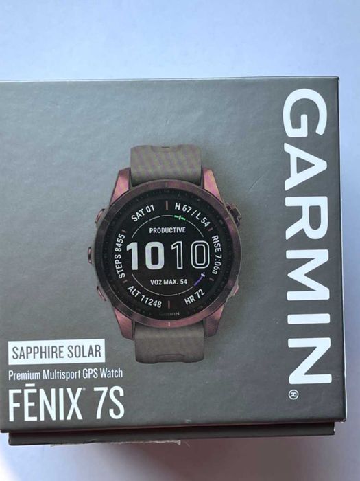 Zegarek GARMIN Fenix 7S Sapphire Solar Dark Bronze Titanium