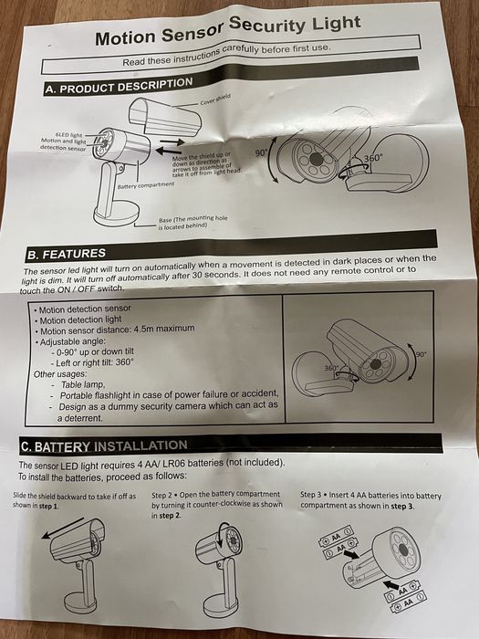 Fico luz - simula câmera vigilância
