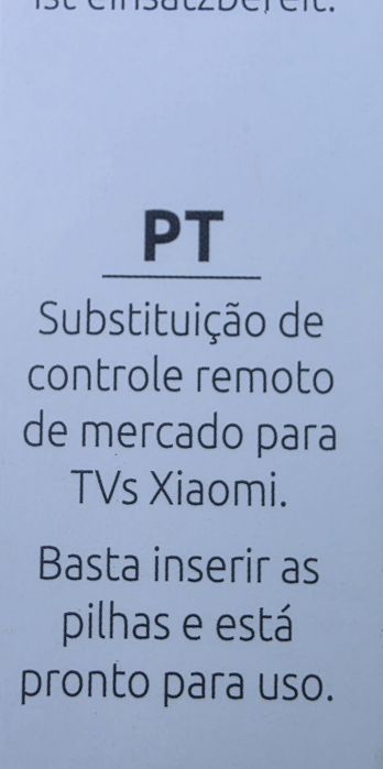 COMANDO XIAOMI sem precisar de configurar nada.    FICA A TRABALHAR  ASSIM  QUE  MERTER AS  PILHAS