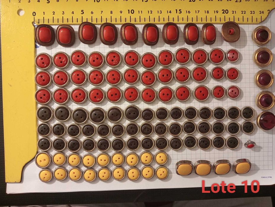 6 Lotes de botões vintage