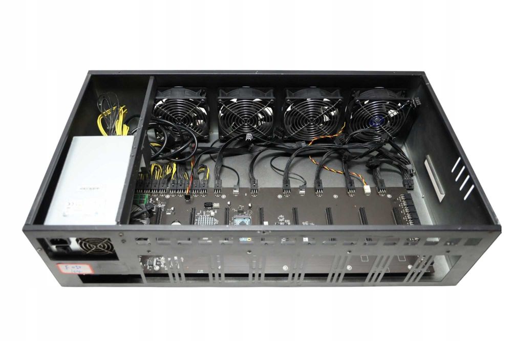 Obudowa koparki kryptowalut 8 kart graficznych BOX
