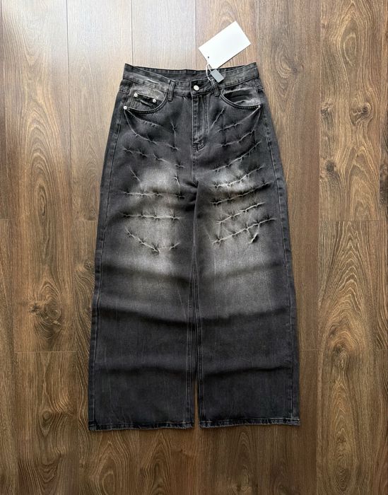 Широкі Джинси Jaded London Washed Штани Джинсові Baggy Буткаты Wide Leg Вошед Skater Y2K SK8 Racer Беггі Скейтер Фіт Баггі Буткати Широкого крою