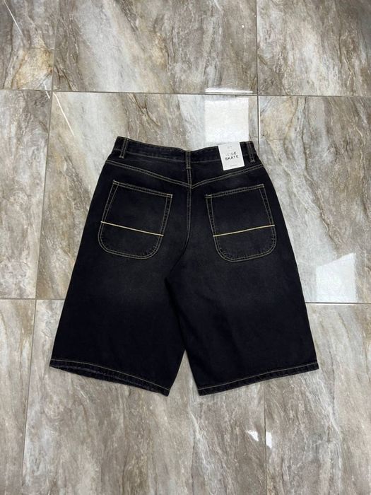 Нові широкі чорні шорти джинсові BAGGY rap jeans shorts sk8 широкие шорты бегги реп jaded ecko southpole