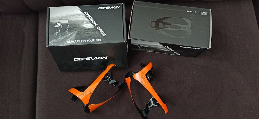 OG-Evkin 2x oryginalne koszyki bidonowe lakierowane karbon Mega lekkie