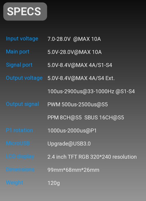 Cервотестер ToolkitRC ST8 Advanced Servo Tester