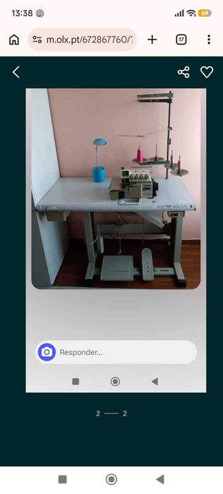 Máquina de corte e cose