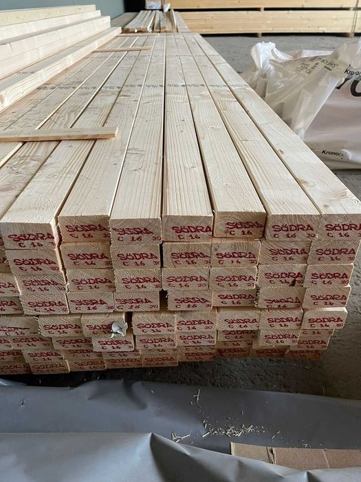 Drewno konstrukcyjne C24 | 4.5 x 12 x 480 cm | kantówka | legar