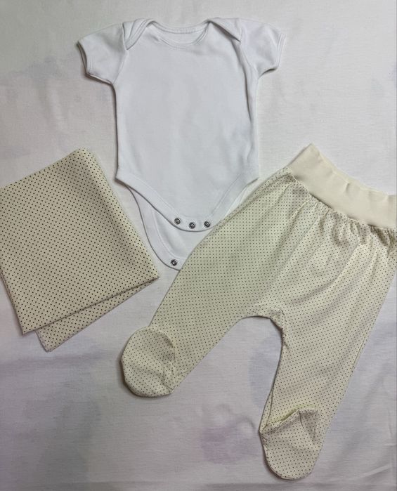 Пелюшка бавовняна , повзунці, боді 3-6 міс
