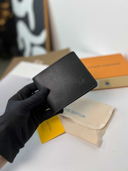 Кошелек Луи Витон черный бумажник Louis Vuitton органайзер LV k315