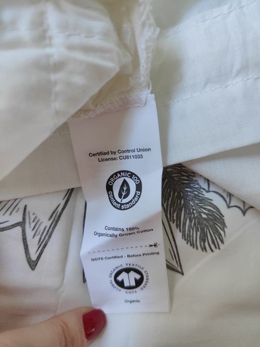 Bawełniany woreczek do przechowywania pokrowiec organic cotton 29x43