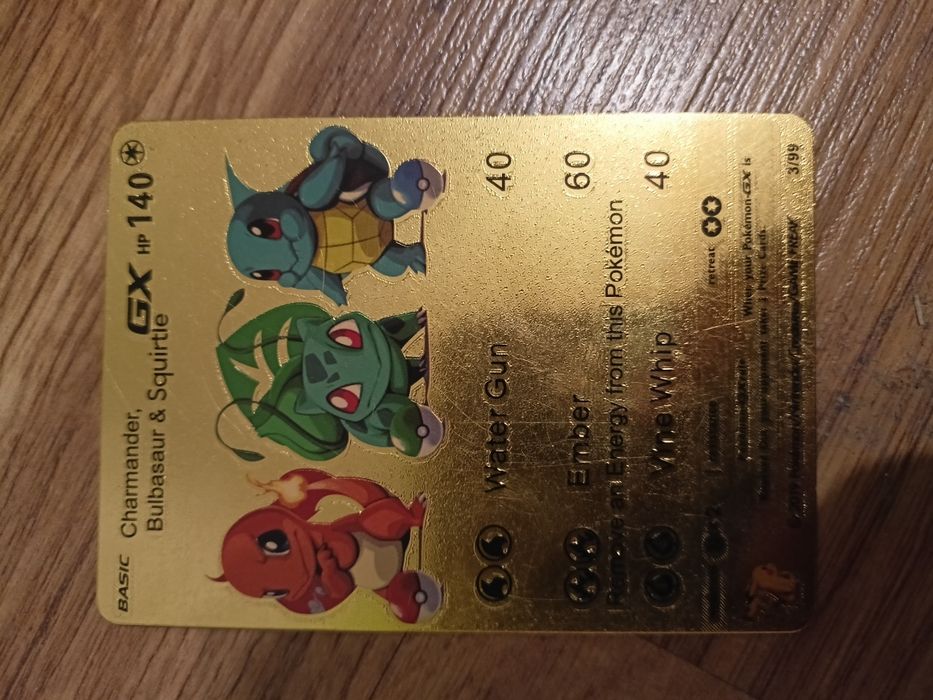 Karty pokemon Salamence i Charmander , Bulbasaur , Squirtle