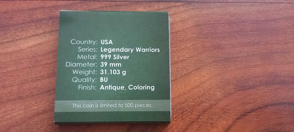 Moeda 1oz "Leonidas" colecção Guerreiros lendários