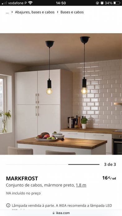 Iluminacao em marmore preto