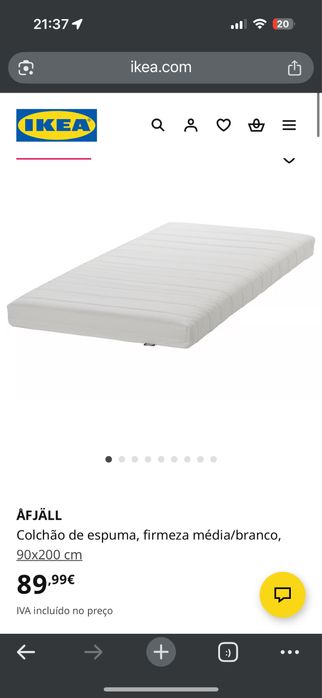 Estrado e colchão 90x200 como novos