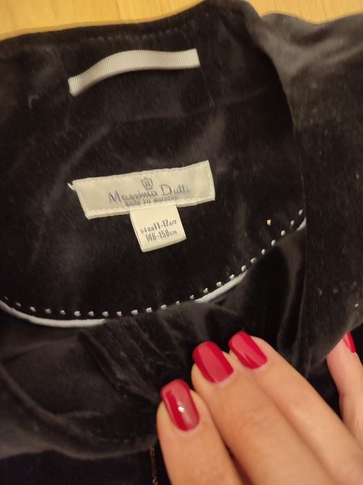 Blazer em veludo preto Massimo Dutti Tam11/12