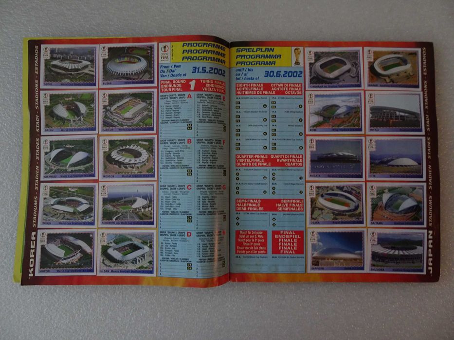 Caderneta de cromos Korea Japan Fifa World Cup 2002 Panini (faltam 18)