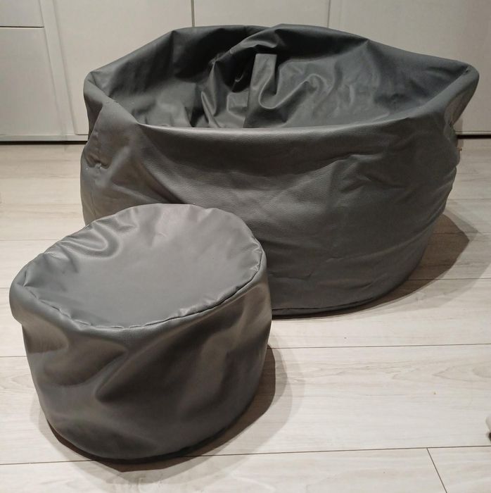 Pufa szara do mieszkania