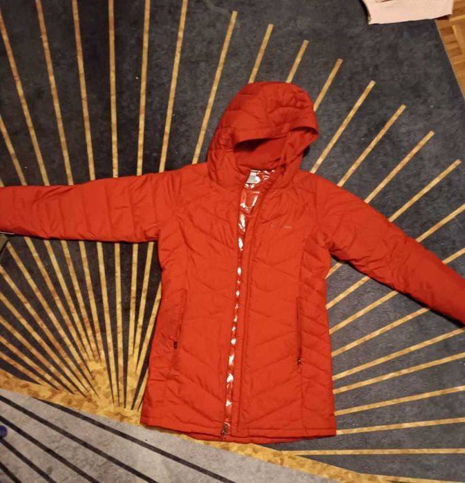 columbia czerwona damska kurtka zimowa