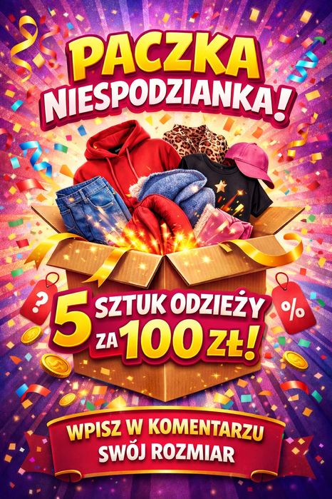 Paczka niespodzianka zestaw ubran mystery box L