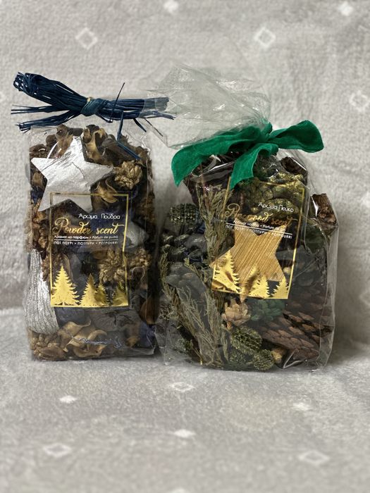 Ароматне саше для дому благовонія шишки пелюстки аромат дім декор