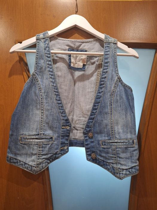 Dziewczęca kamizelka dżinsowa H&M kids