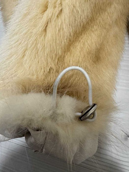 Шуба норкова коротка автоледі світла бежева, Pelliccia Furs, р. ХS-S