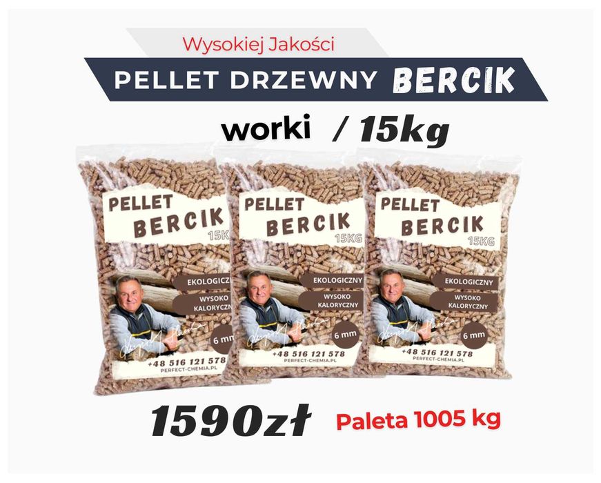 Wysokiej jakości Sosnowy Pellet - 1005 KG 67 Worków x 15 kg - Śląsk