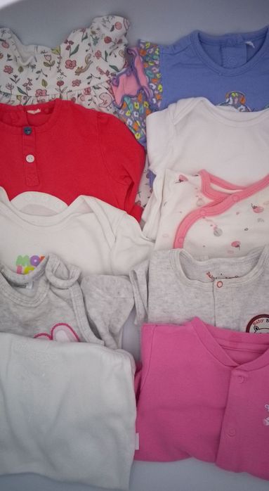 Zestaw 30szt ubranek niemowlęcych dla dziewczynki 50-68cm 0-6 miesięcy