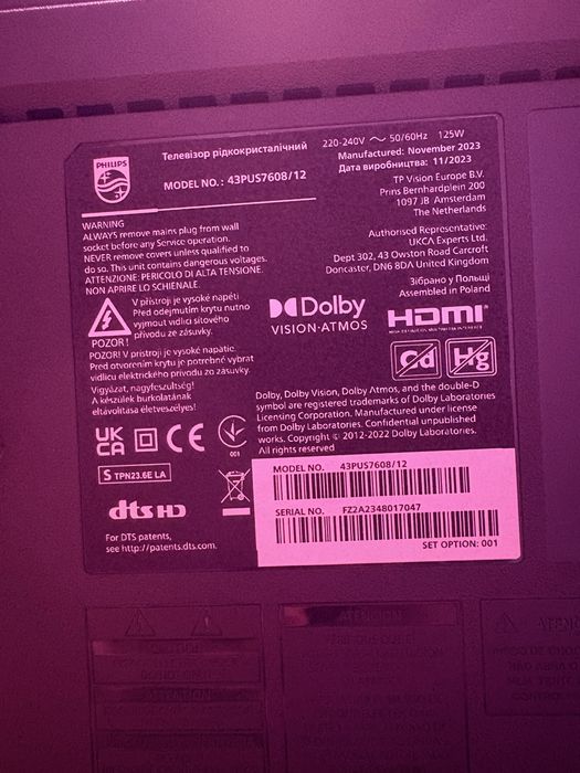 Telewizor Philips 43PUS7608/12 43” 4K Smart TV