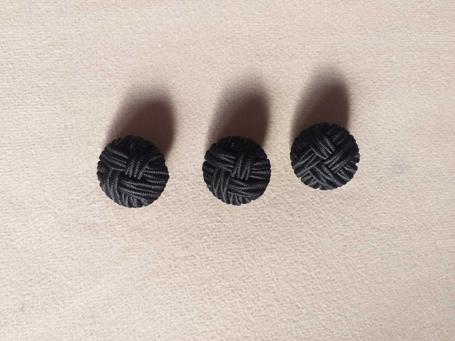 3 botões em têxtil com fios entrecruzados para casaco (volumosos)64284082836737123