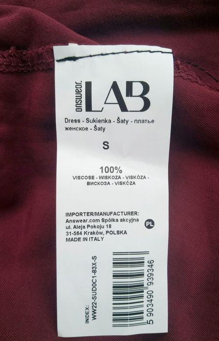 Сукня міді, р.s італійський бренд LAB, 100% віскоза