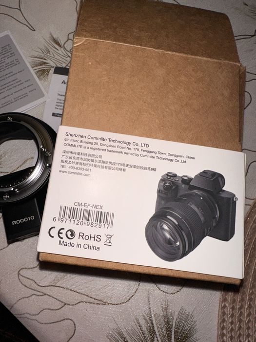 Новий! Адаптер електронний Commlite Canon EF до Sony Nex/E mount з AF
