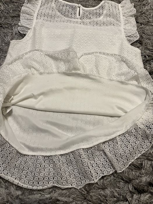 Biała bluzka koronkowa House