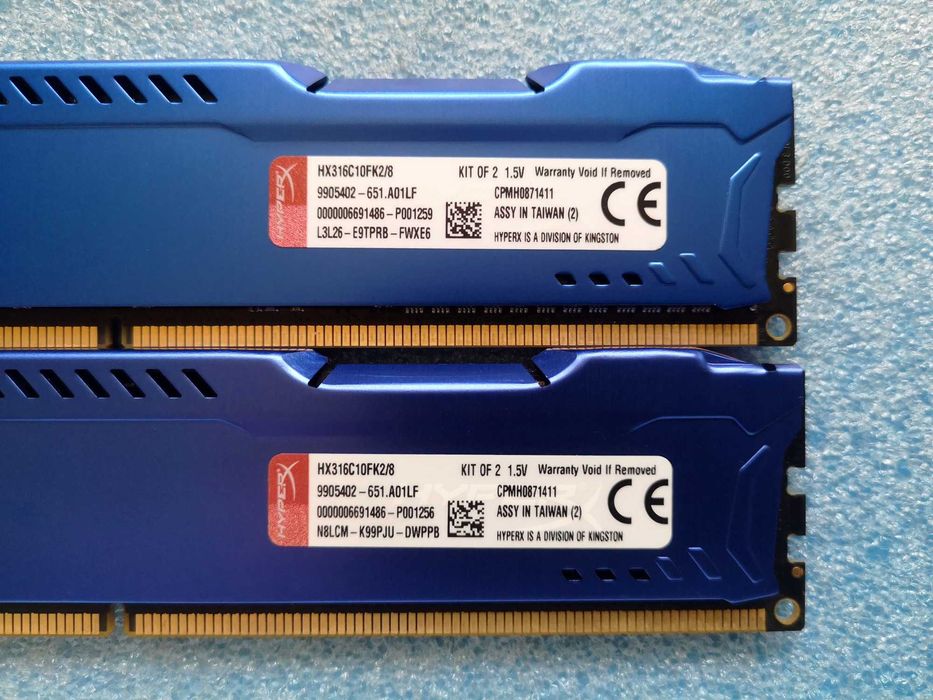 DDR3 Kingston HyperX Fury  8Gb 2x4Gb 1600 MHz  (HX316C10FK2/8)
