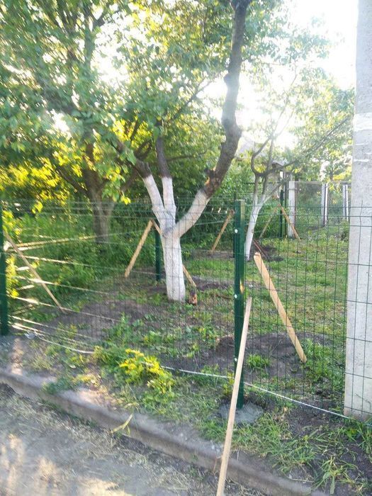 3D сітка, Металева огорожа євро паркан зелений, ворота.Монтаж під ключ