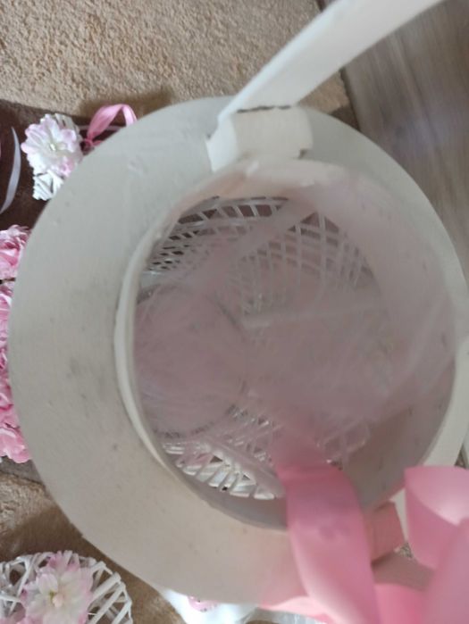 Lampion i serduszka, zestaw ozdób na chrzest lub komunię