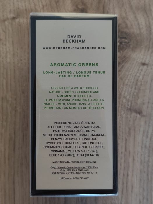 David Beckham Aromatic Greens EDP 100ml Nowe Oryginalne Folia męskie