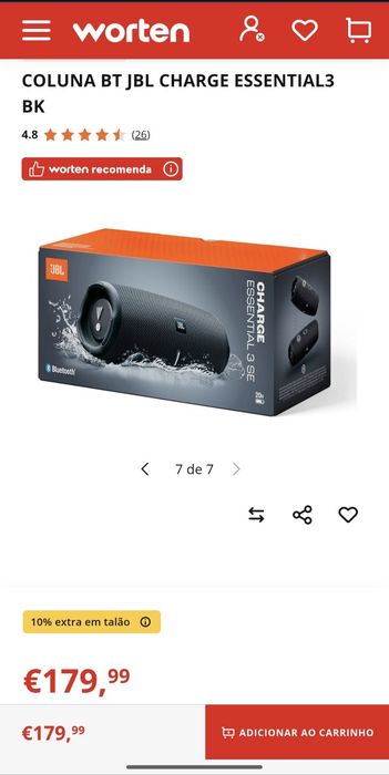 Jbl charge essential 3se (modelo novo)