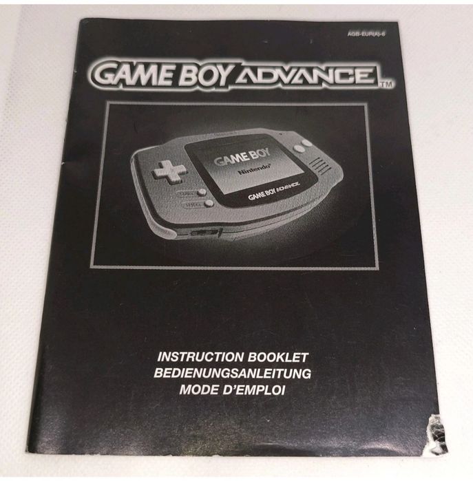 Manual da Consola Nintendo Game Boy Advance (GBA)
