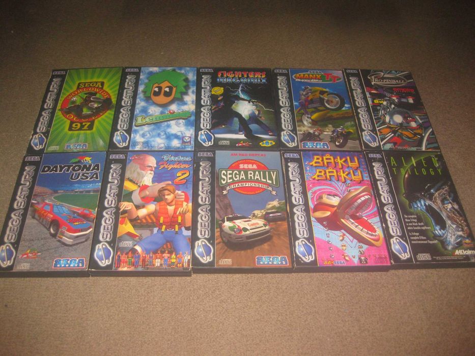 10 Jogos para a Sega Saturn! 6 Deles Completos!
