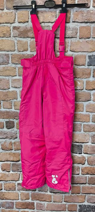 Tchibo zimowe spodnie na szelkach narciarskie snowboard 122-128