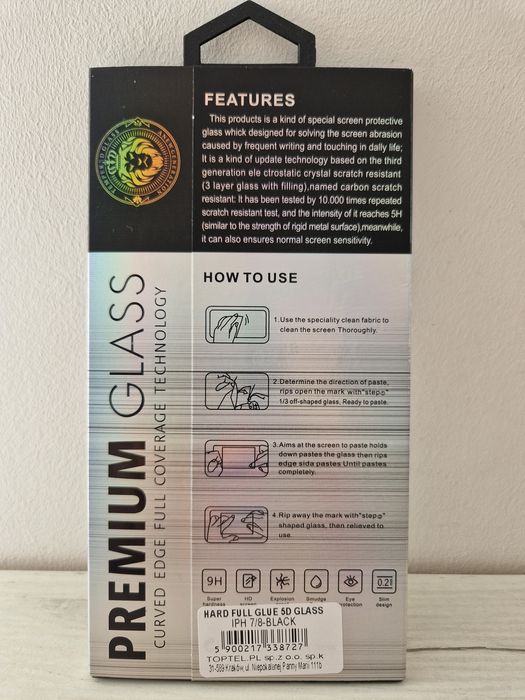 Hartowane szkło HARD Full Glue 5D do IPHONE 7/8