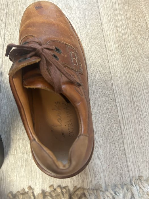 Чоловічі шкіряні туфлі Clarks Extra Wide (Made in Portugal) — Розмір 43
