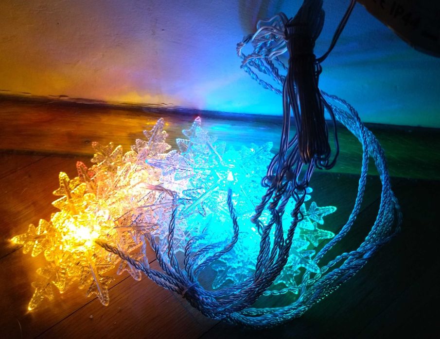 girlanda LED śnieżynki