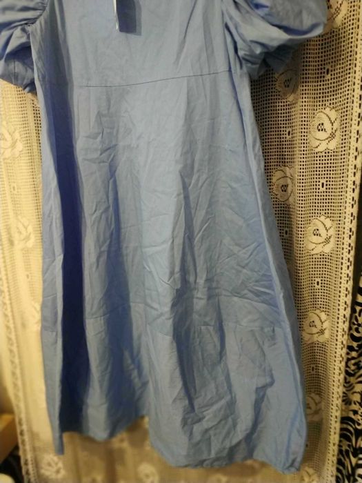 włoska sukienka aniołek baby blue bawełna M